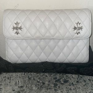 Sold E Chrome Hearts RARE XL Quilted Clutch